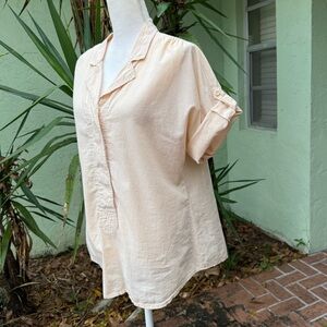 J Crew 100% Cotton Khaki Tan Shirt